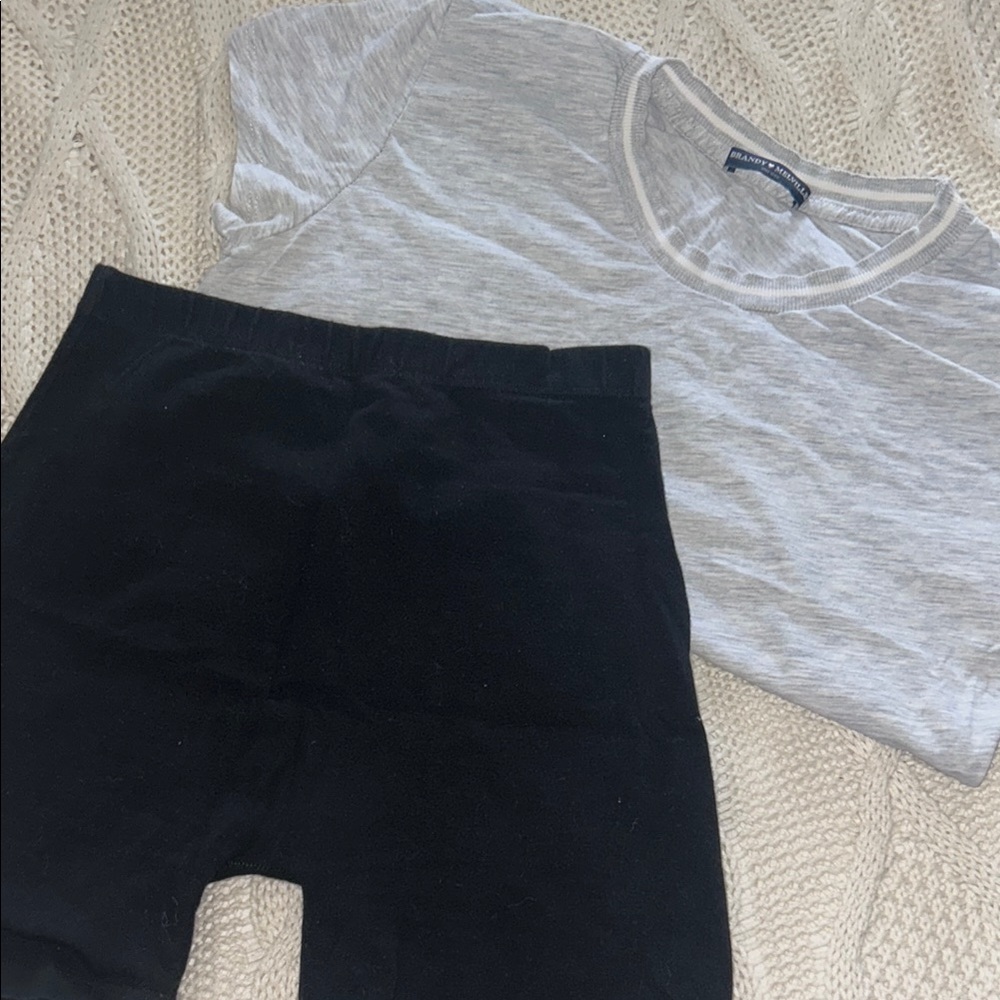 Brandy Melville Gray and Black Top